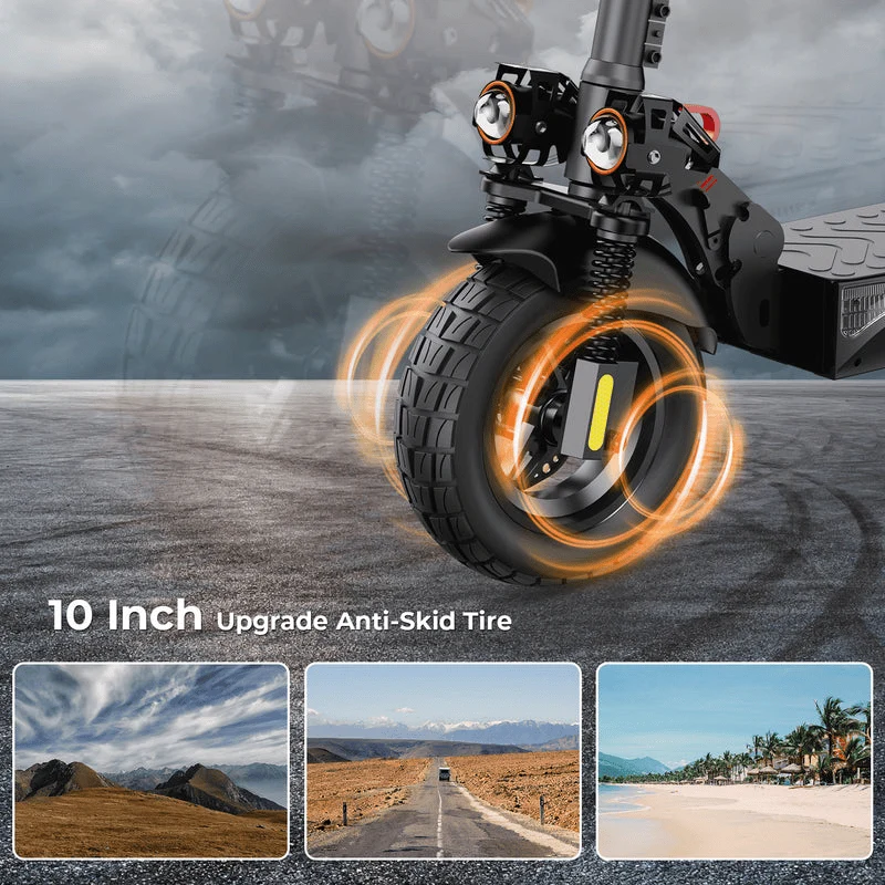 Cybercart IX4 Electric Scooter, 800W Motor, 48V 15Ah Battery, 10 Inch Tires, 45km/h Max Speed, 45km Range, Front & Rear Disc Brakes, Front & Rear Dual Suspension