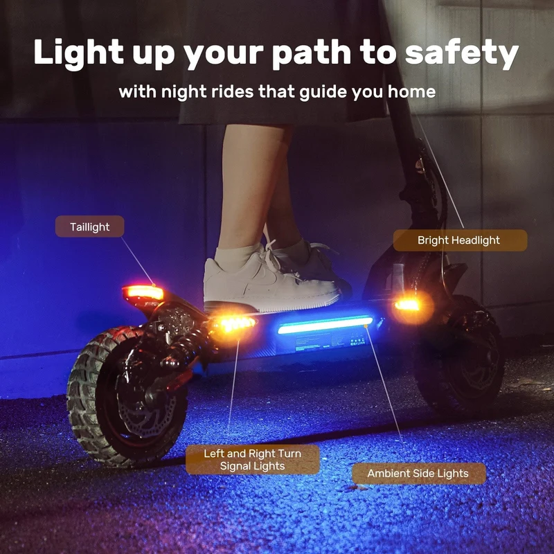 IX7 Pro Electric Scooter, 2*1000 W Motor, 48V 15Ah Battery, 10 Inch Tires, 60km/h Max Speed, 80km Range, Front & Rear Disc Brakes, Front & Rear Suspension