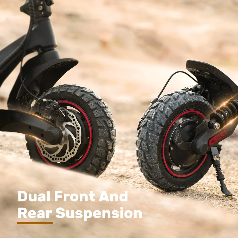 IX7 Pro Electric Scooter, 2*1000 W Motor, 48V 15Ah Battery, 10 Inch Tires, 60km/h Max Speed, 80km Range, Front & Rear Disc Brakes, Front & Rear Suspension
