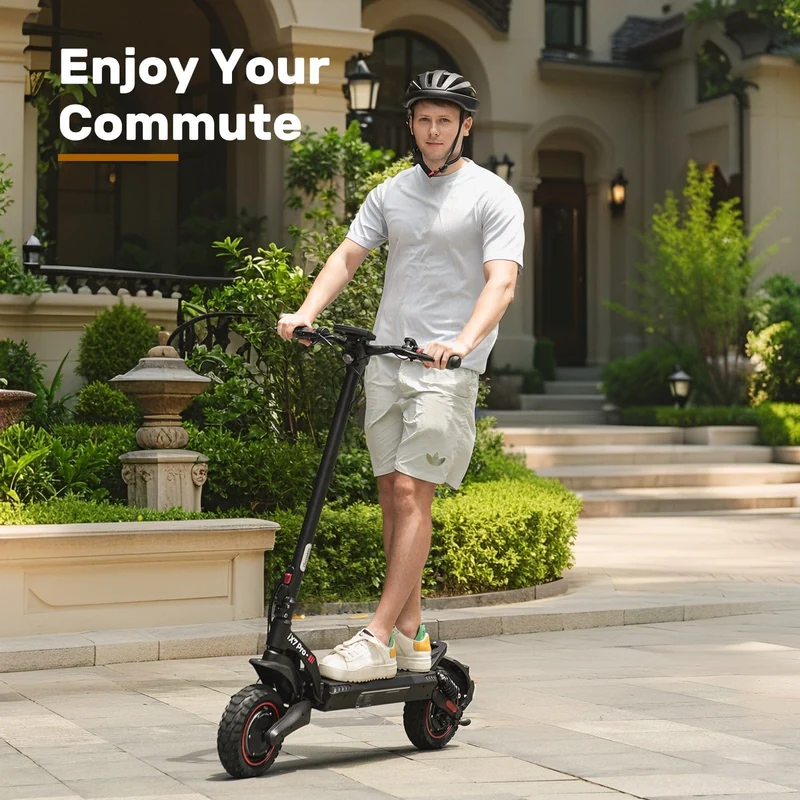 IX7 Pro Electric Scooter, 2*1000 W Motor, 48V 15Ah Battery, 10 Inch Tires, 60km/h Max Speed, 80km Range, Front & Rear Disc Brakes, Front & Rear Suspension
