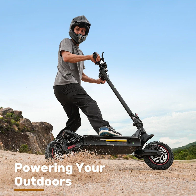 IX7 Pro Electric Scooter, 2*1000 W Motor, 48V 15Ah Battery, 10 Inch Tires, 60km/h Max Speed, 80km Range, Front & Rear Disc Brakes, Front & Rear Suspension