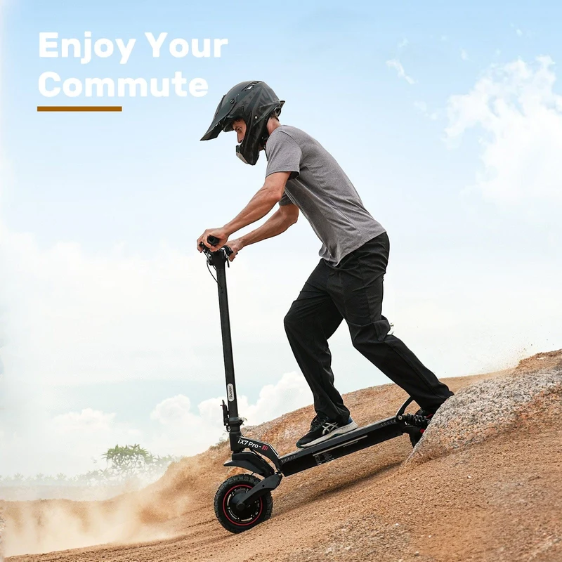 IX7 Pro Electric Scooter, 2*1000 W Motor, 48V 15Ah Battery, 10 Inch Tires, 60km/h Max Speed, 80km Range, Front & Rear Disc Brakes, Front & Rear Suspension
