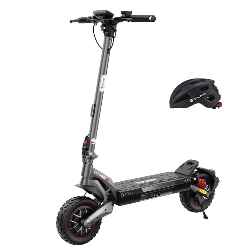 IX7 Pro Electric Scooter, 2*1000 W Motor, 48V 15Ah Battery, 10 Inch Tires, 60km/h Max Speed, 80km Range, Front & Rear Disc Brakes, Front & Rear Suspension