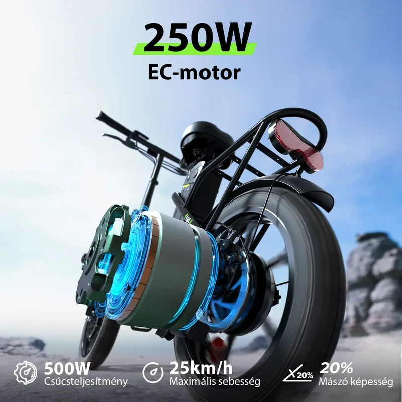 U4 Electric Commuter Bike, Peak 500 W, 88 km Range Foldable E-Bike