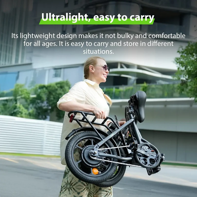 U4 Electric Commuter Bike, Peak 500 W, 88 km Range Foldable E-Bike