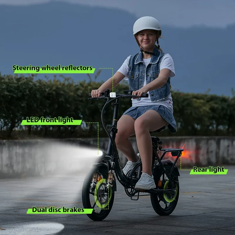U4 Electric Commuter Bike, Peak 500 W, 88 km Range Foldable E-Bike