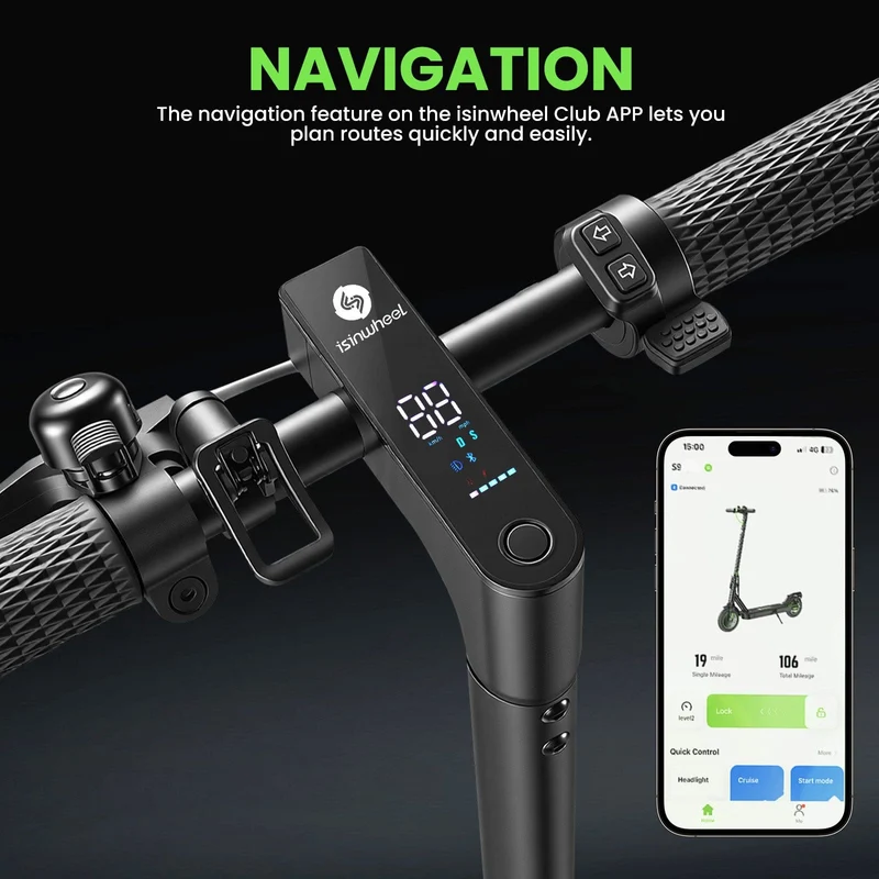 S9 Electric Scooter, 350W Motor, 36V 5,2Ah Battery, 8,5 Inch Tires, 30km/h Max Speed, 30km Range, Rear Disc Brakes