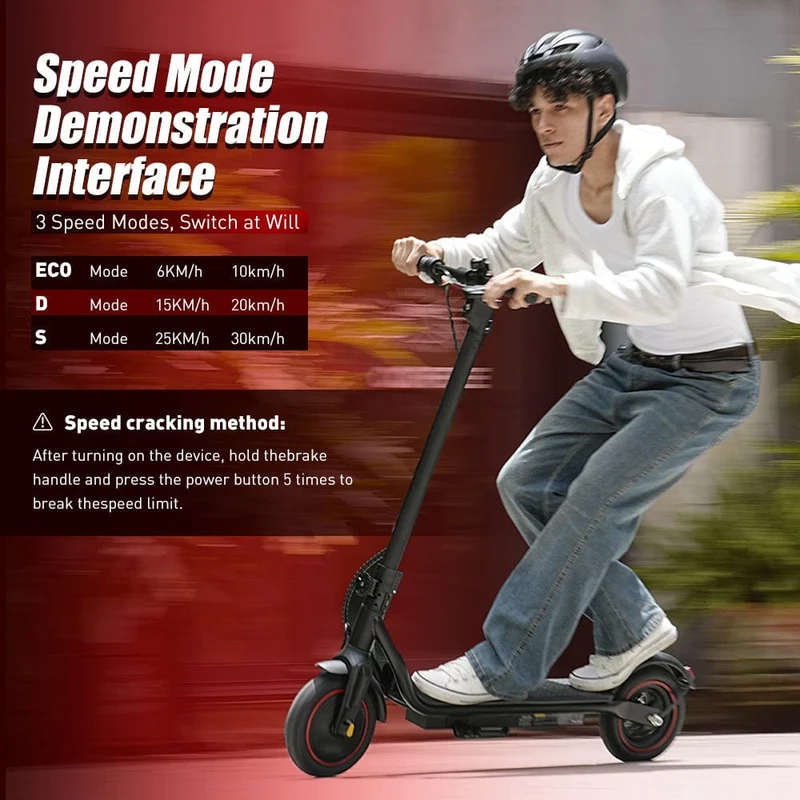 W5 Electric Scooter, 350W Motor, 36V 7,8Ah Battery, 8,5 Inch Tires, 30km/h Max Speed, 34km Range, Rear Hub Brakes