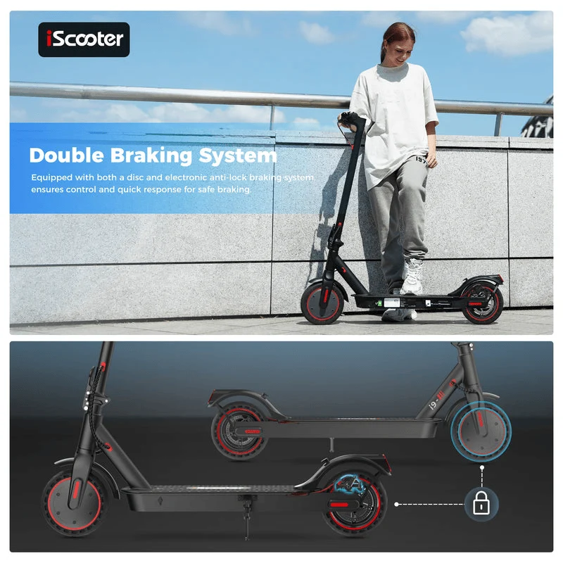 I9 Electric Scooter, 350W Motor, 42V 7,5Ah Battery, 8,5 Inch Tires, 25km/h Max Speed, 30km Range, Rear Disc Brakes
