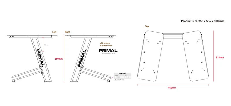 Primal Personal Series Hantelablage für verstellbare Hanteln 34kg/75lb