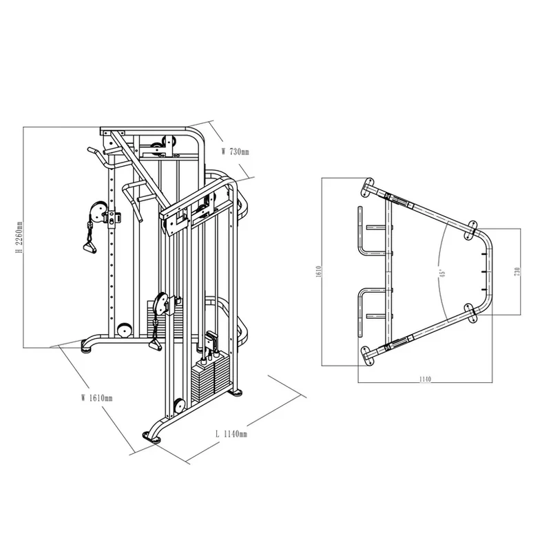 Primal Personal Series Dual Adjustable Pulley 2x 90kg Stack