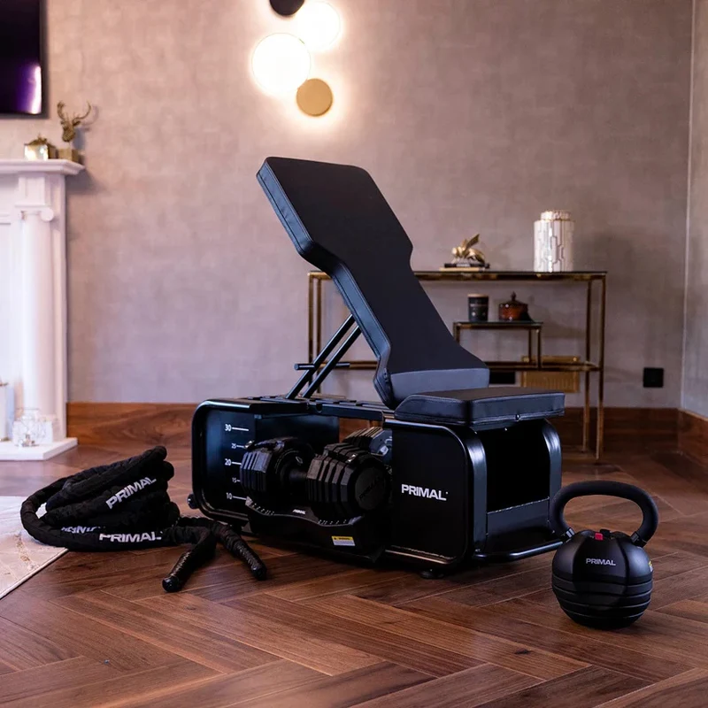 Primal Personal Series HIIT Bench inkl. Zubehör und Hanteln