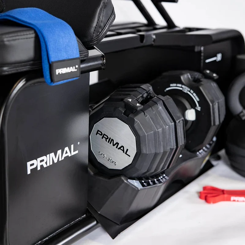 Primal Personal Series HIIT Bench inkl. Zubehör und Hanteln