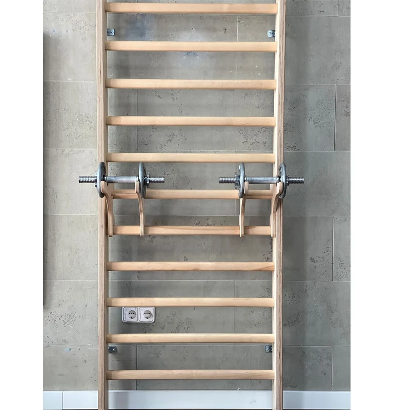 Heimholz Hantelhalter für Sprossenwand