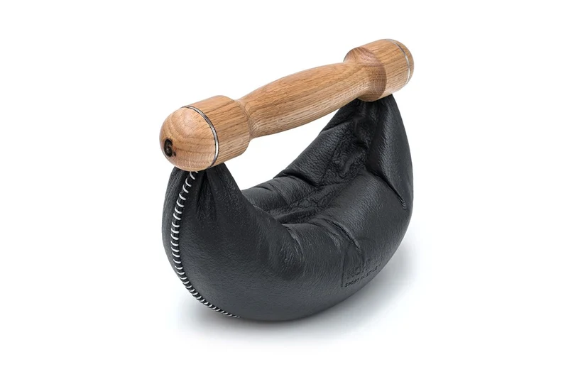 NOHrD Swing Hanteln Eiche/Schwarzleder Hantelpaar