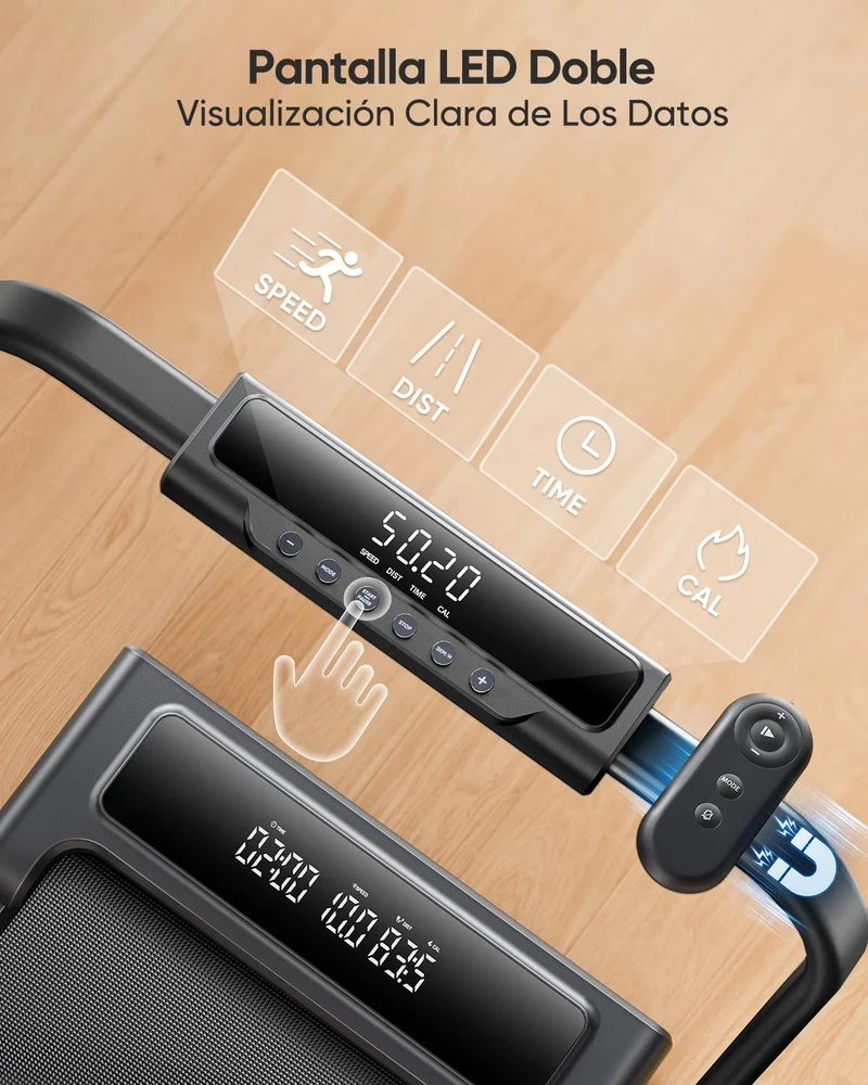 4-in-1 Laufband klappbar mit 9% Neigung, 2,5HP Motor, 12km/h, Walking Pad leise für Zuhause & Büro