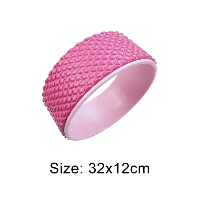 Wood Color Yoga Wheel Pilates with Buddha Lotus Professional TPE Yoga Circles Gym Workout Back Training Tool For Fitness