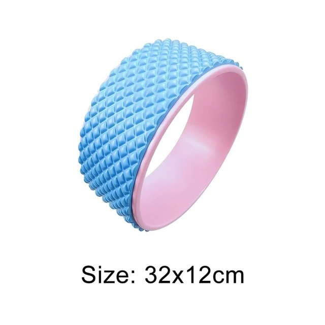 Wood Color Yoga Wheel Pilates with Buddha Lotus Professional TPE Yoga Circles Gym Workout Back Training Tool For Fitness