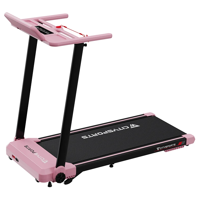 CITYSPORTS WP9 Laufband Rosa klappbar – 1.400 W, bis 12 km/h, Steigung bis 7,7 %