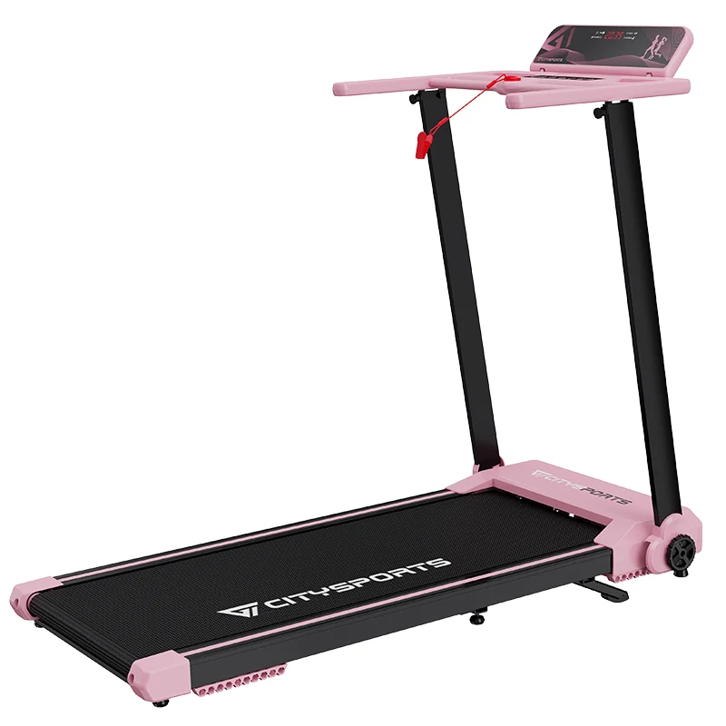 CITYSPORTS WP9 Laufband Rosa klappbar – 1.400 W, bis 12 km/h, Steigung bis 7,7 %