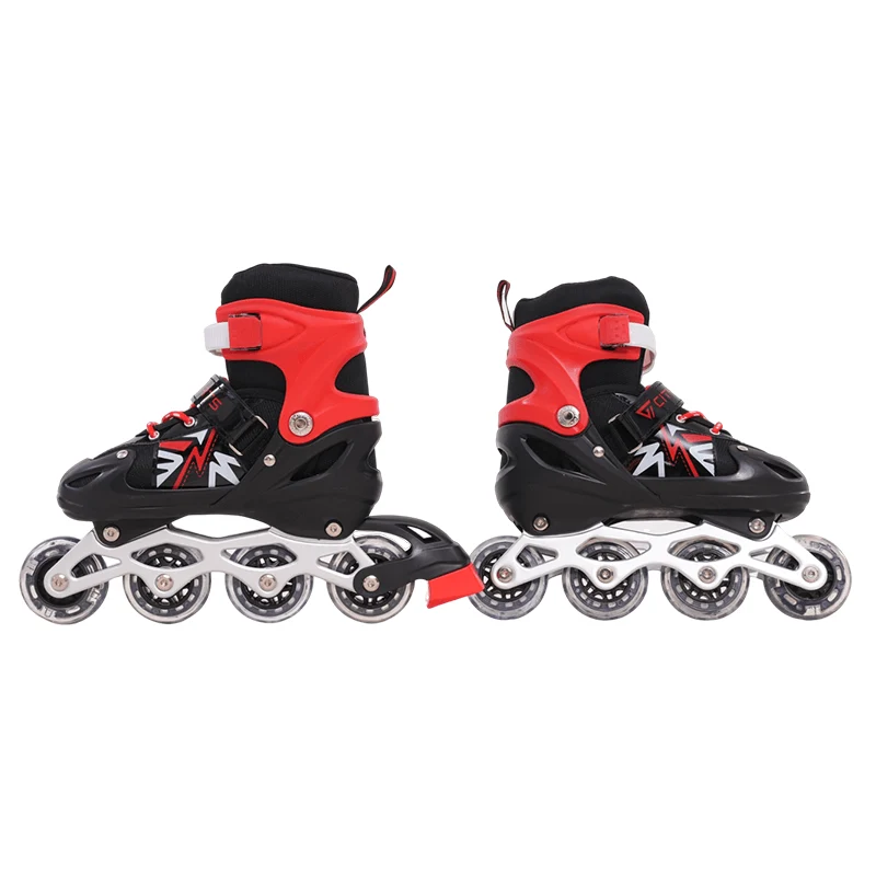 CITYSPORTS LB6 Inliner für Kinder Schwarz – größenverstellbar, LED-Frontrad