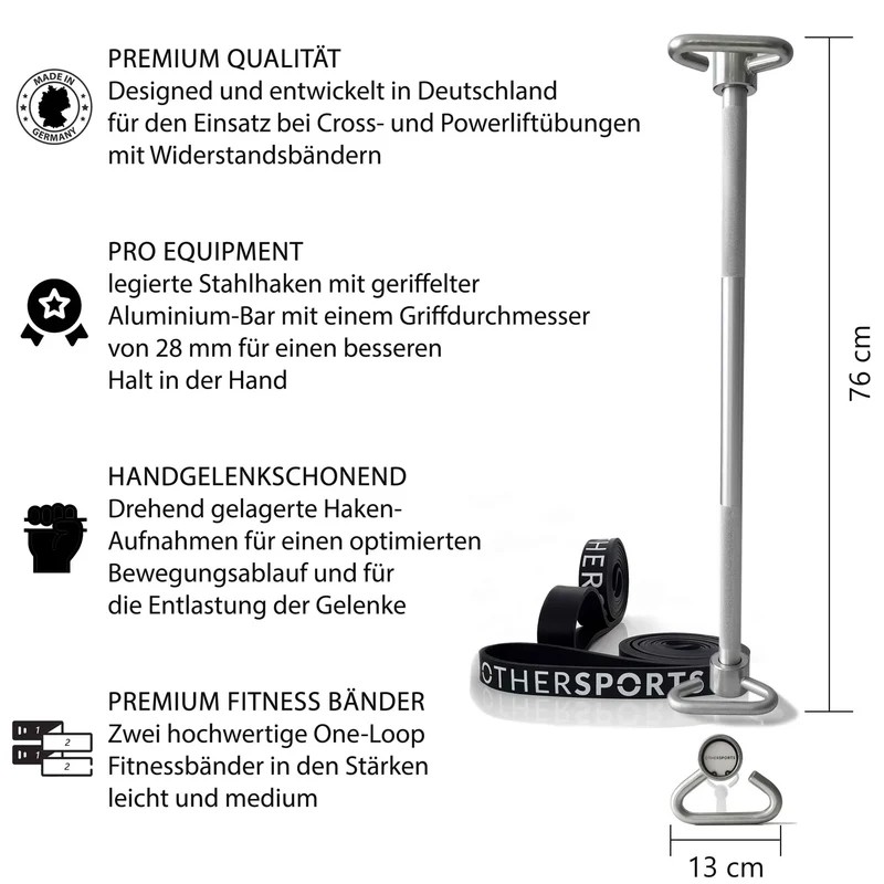 Bundle Sportboard Kork & Fitness Stange - Eigengewicht Training gegen die Schwerkraft