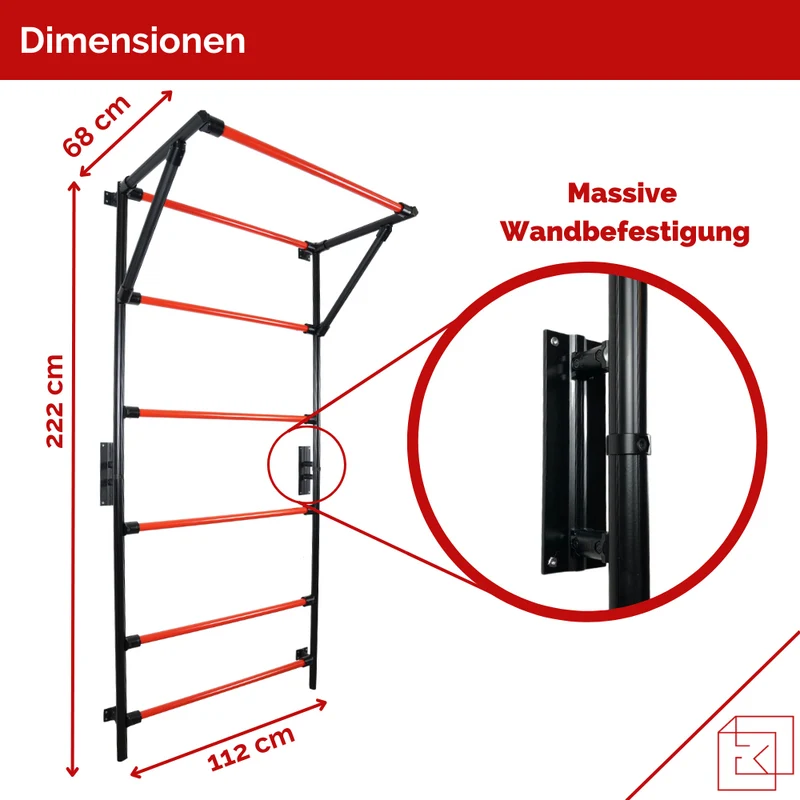 SPROSSENWAND MIT KLIMMZUGSTANGE