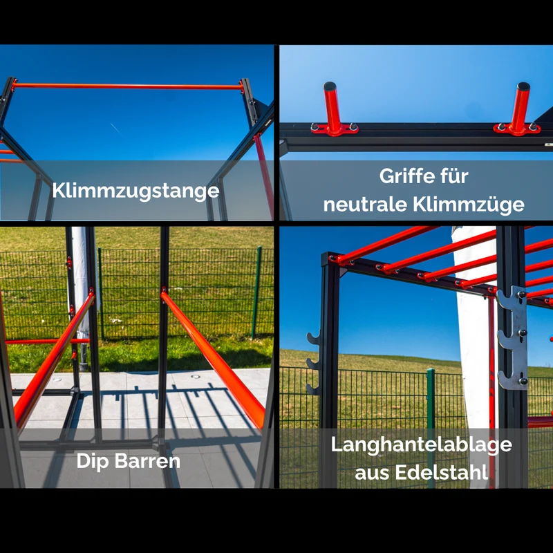 Klettergerüst für den Garten aus Metall (Family Cube)