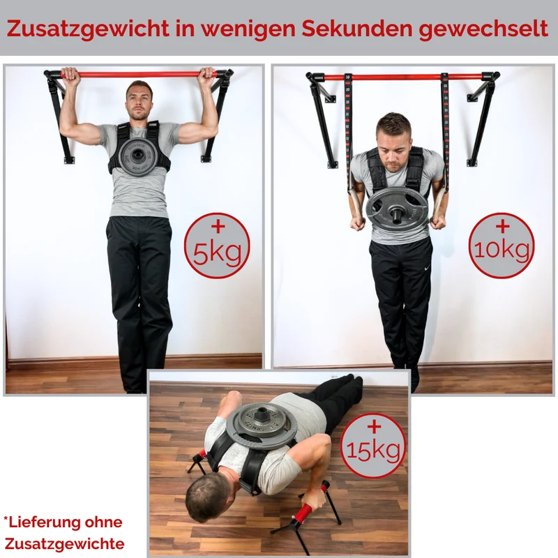 GEWICHTSWESTE FÜR HANTELSCHEIBEN 30 mm oder 50 mm