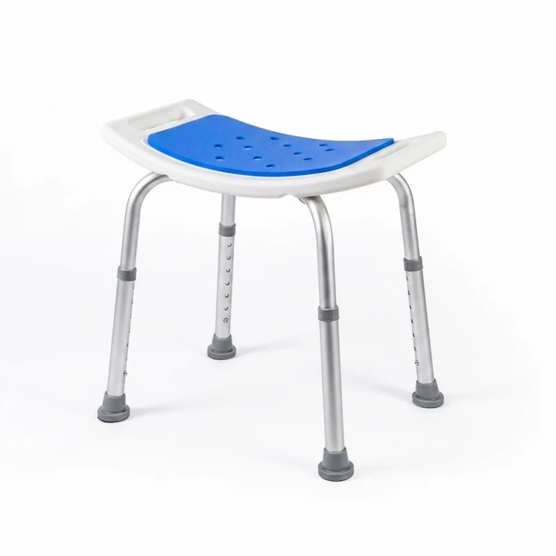 Badhocker | EVA-Sitzpolsterung | Höhenverstellbar | Rutschfeste Füße | Aluminium | Santana | Mobiclinic