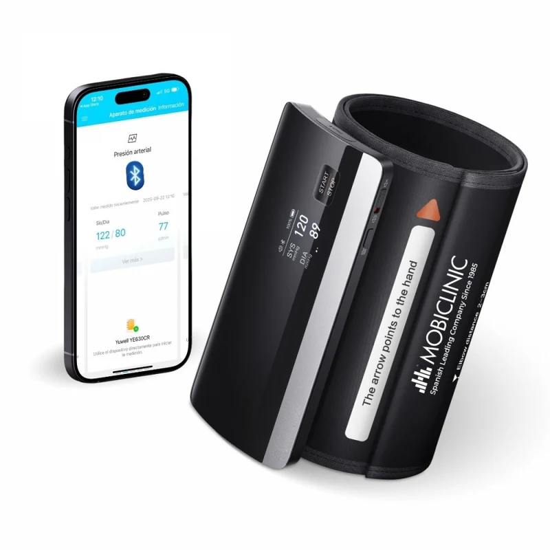 Arm-Blutdruckmessgerät | Bluetooth und APP | Sprachführung | Speicher | Fehlererkennung | USB | Cardiomed | Mobiclinic