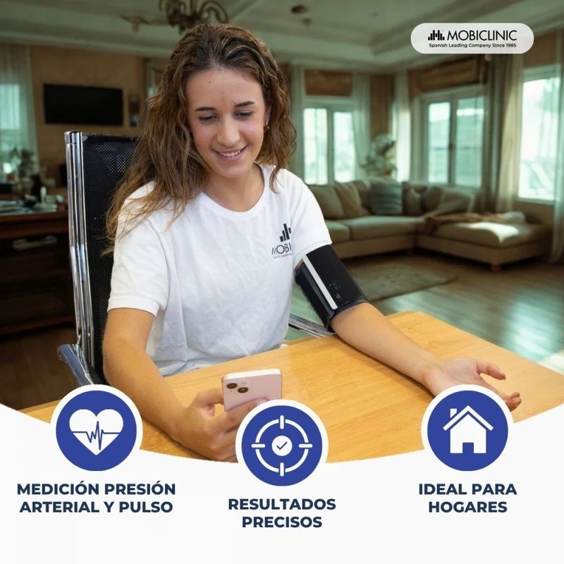Arm-Blutdruckmessgerät | Bluetooth und APP | Sprachführung | Speicher | Fehlererkennung | USB | Cardiomed | Mobiclinic