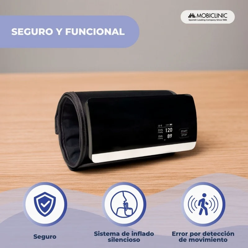 Arm-Blutdruckmessgerät | Bluetooth und APP | Sprachführung | Speicher | Fehlererkennung | USB | Cardiomed | Mobiclinic