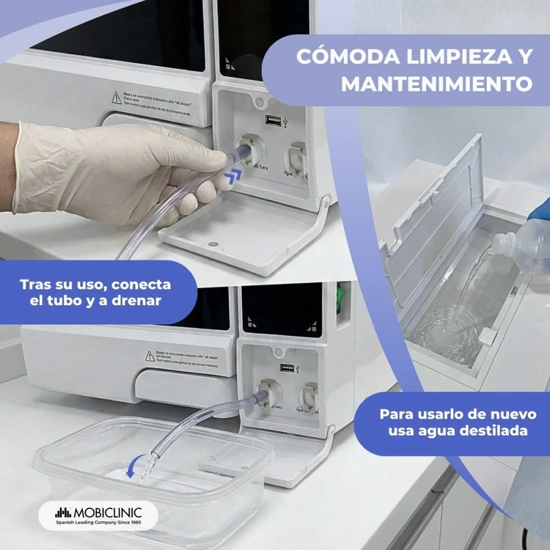 Autoklav Klasse B, 8 l | 99 % Desinfektion | LCD-Display | Drucker und USB | Programmierbare Zyklen | Mobiclave | Mobiclinic