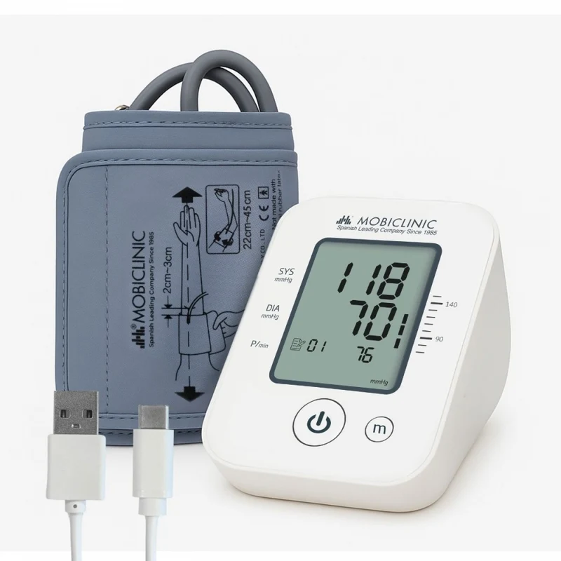 Digitales Blutdruckmessgerät für den Arm | Manschette (22-45cm) | LCD-Display | 90 Speicherplätze | Tensimax | Mobiclinic