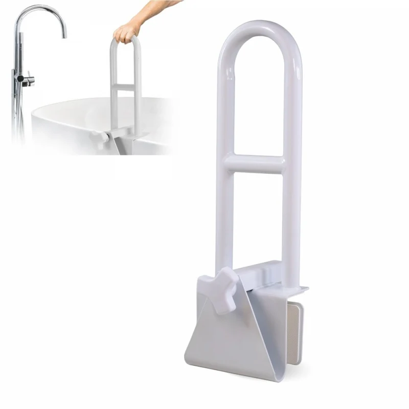 Badewannen-Einstiegsgriff | Badewannen mit glattem Rand (4,5 - 13,5 cm) | Max. 100 kg | Klinik- und Heimgebrauch | Mobiclinic