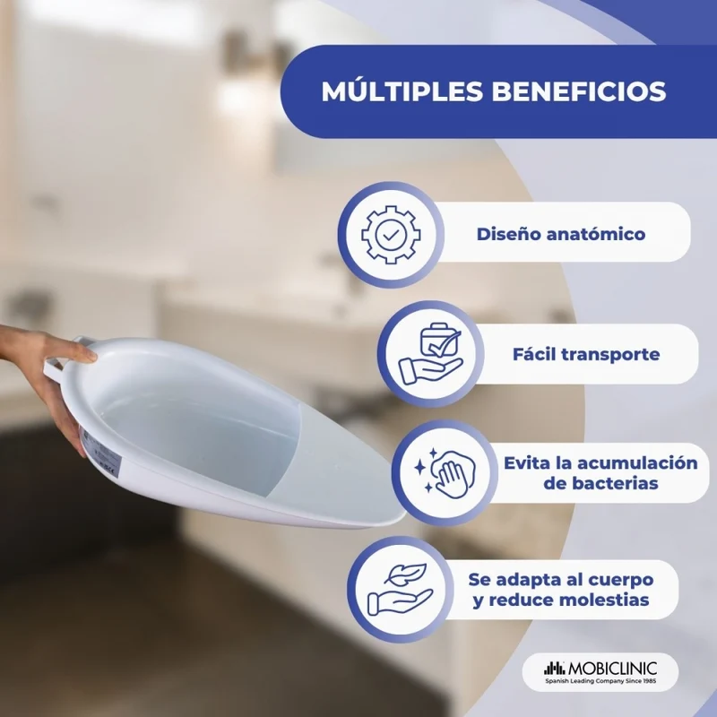 Hygienekeil | 2500 ml | Leicht und widerstandsfähig | Anatomisch | Für den häuslichen und klinischen Gebrauch | Mobiclinic