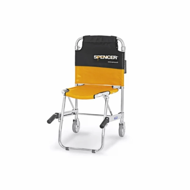 Transfer-Evakuierungsstuhl Spencer silber 420 (2 Räder)