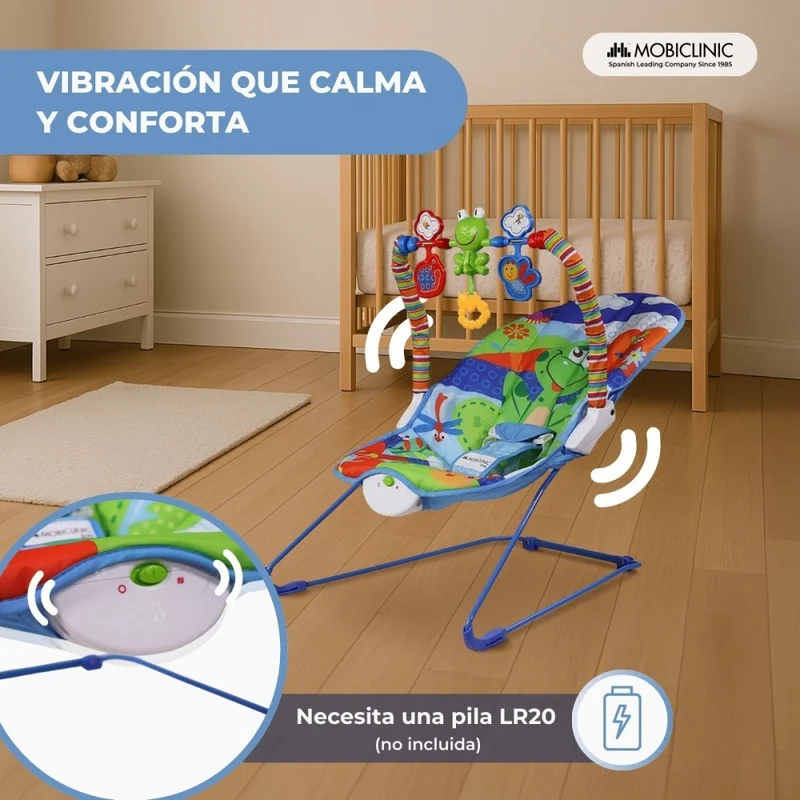 Babyhängematte | Arco Interaktiv | Liegend | Mit Gurt | Vibration | Musik | Flash | Mehrfarbig | Mobiclinic