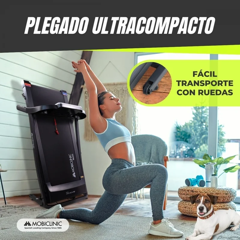 Klappbares Laufband | Bluetooth-Lautsprecher |12 km/h|Höhensystem| App-LCD-Bildschirm 139x62x114 cm| Lautlos| ETNA| Mobiclinic
