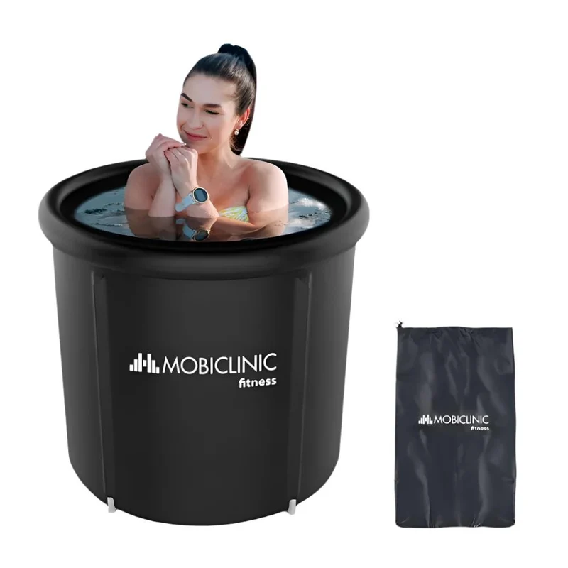Muskelregenerationsbadewanne | 350L | Mit Deckel | 80x80x70cm | Eis | Heißes Wasser | Aufblasbarer Rand | Artic | Mobiclinic
