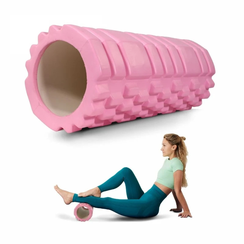 Massagerolle | Schaumgummi | 14 x 33 cm | Vielseitig | Leicht | Verhindert Verletzungen | Orange | FitRoller | Mobiclinic