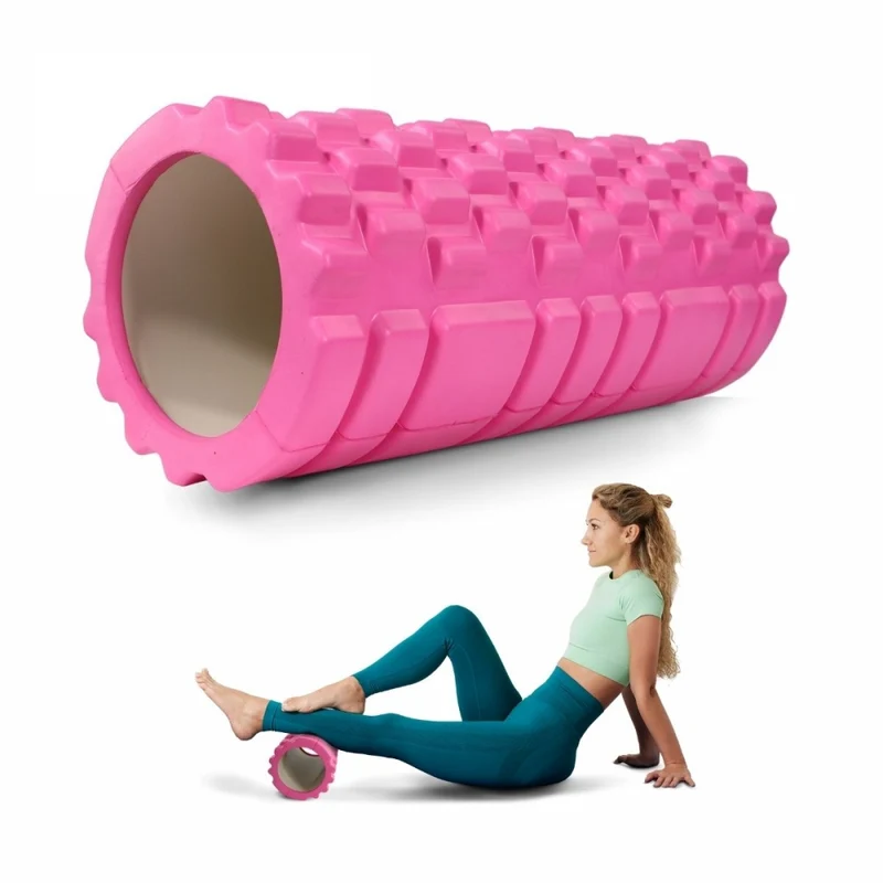 Massagerolle | Schaumgummi | 14 x 33 cm | Vielseitig | Leicht | Verhindert Verletzungen | Orange | FitRoller | Mobiclinic