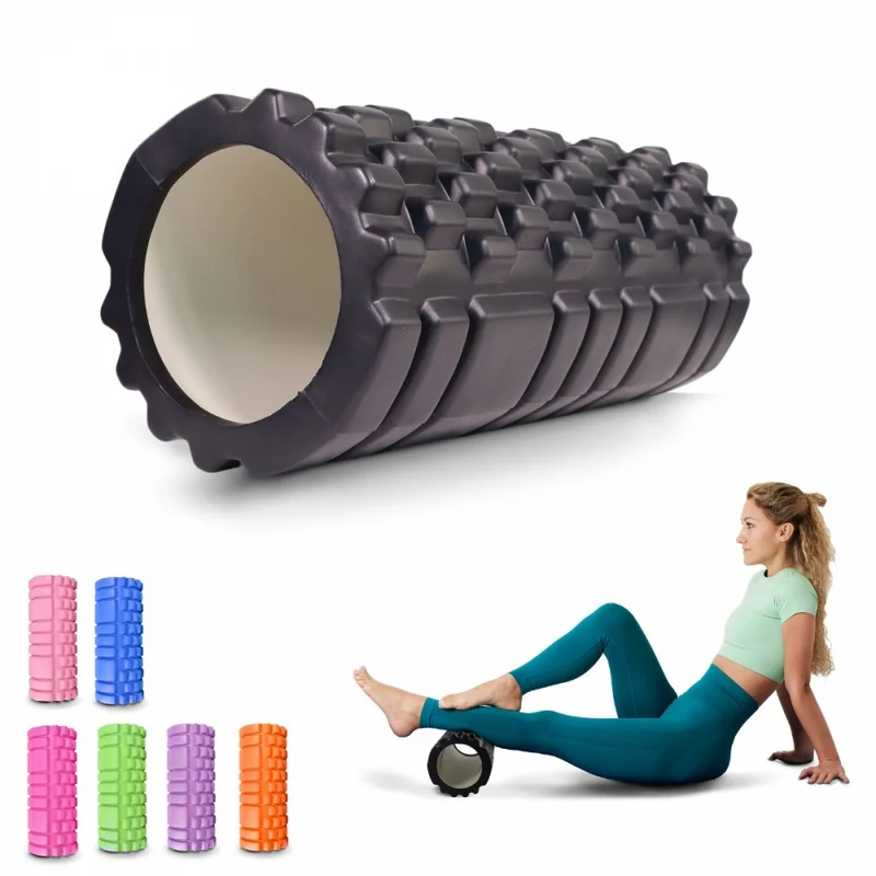 Massagerolle | Schaumgummi | 14 x 33 cm | Vielseitig | Leicht | Verhindert Verletzungen | Orange | FitRoller | Mobiclinic