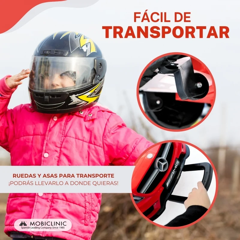 Elektroauto Kinder | Fernbedienung | Motor 30W | Geschwindigkeit 3 km/h | Puerto USB | Turbo | Mercedes Benz AMG | Mobiclinic