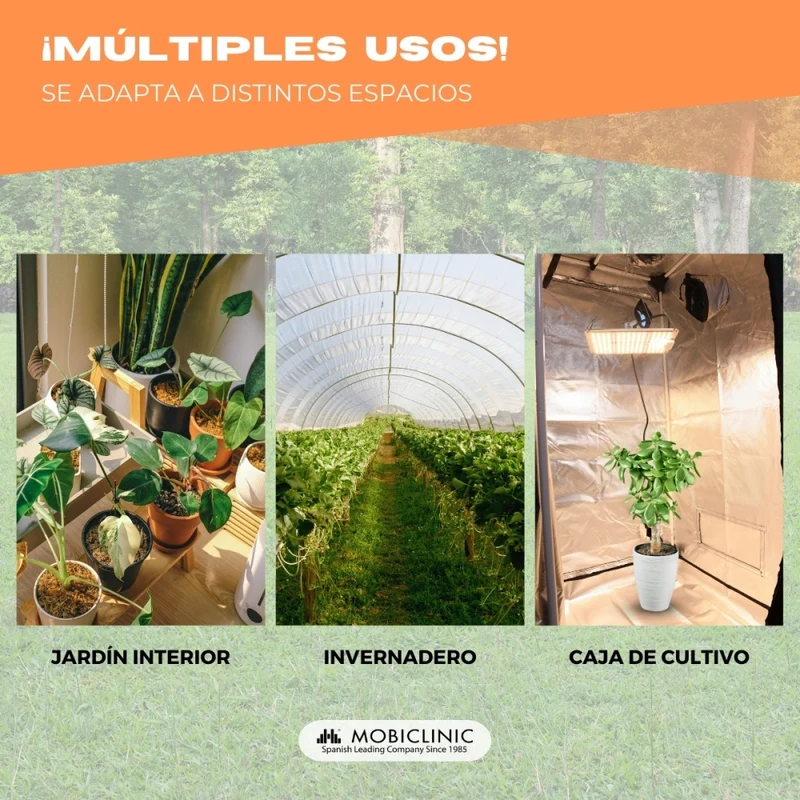 Wachstumslampe | LED | 700W | Weiß |Dimmfunktion | 10 Helligkeitsstufen | Effizienz | Wachstumslicht | Mobiclinic
