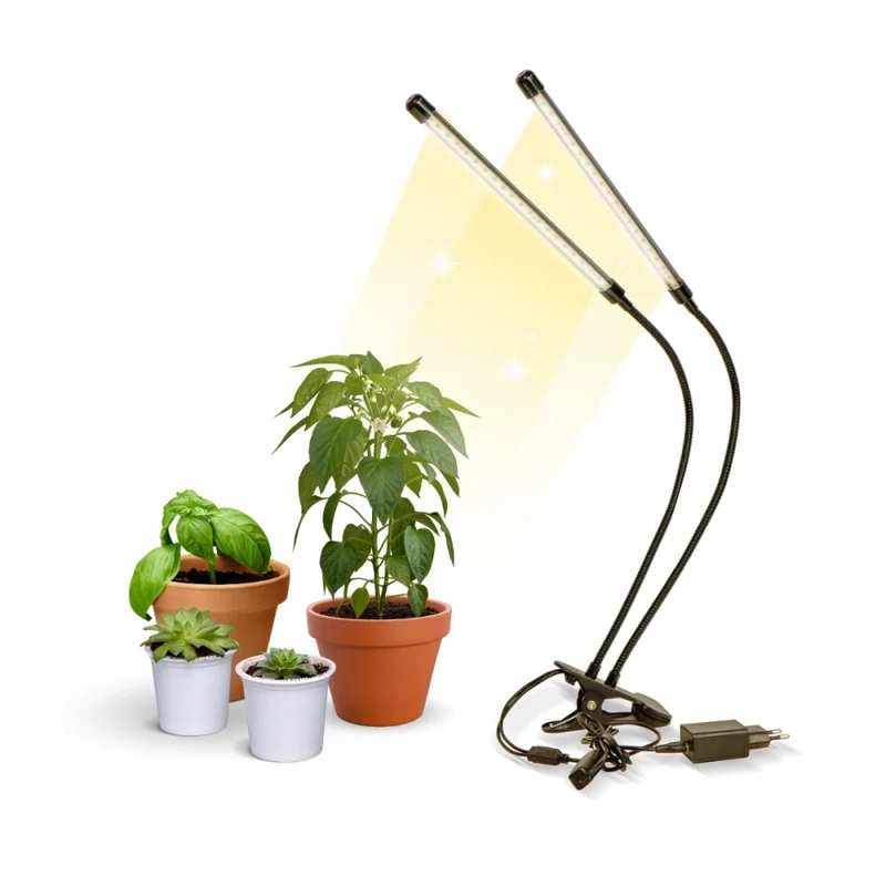 Pflanzenlampe | LED | 3 Modi | 6000K| Schwarz| Timer | 10 Helligkeitsstufen | 360º Drehung | Growflex | Mobiclinic
