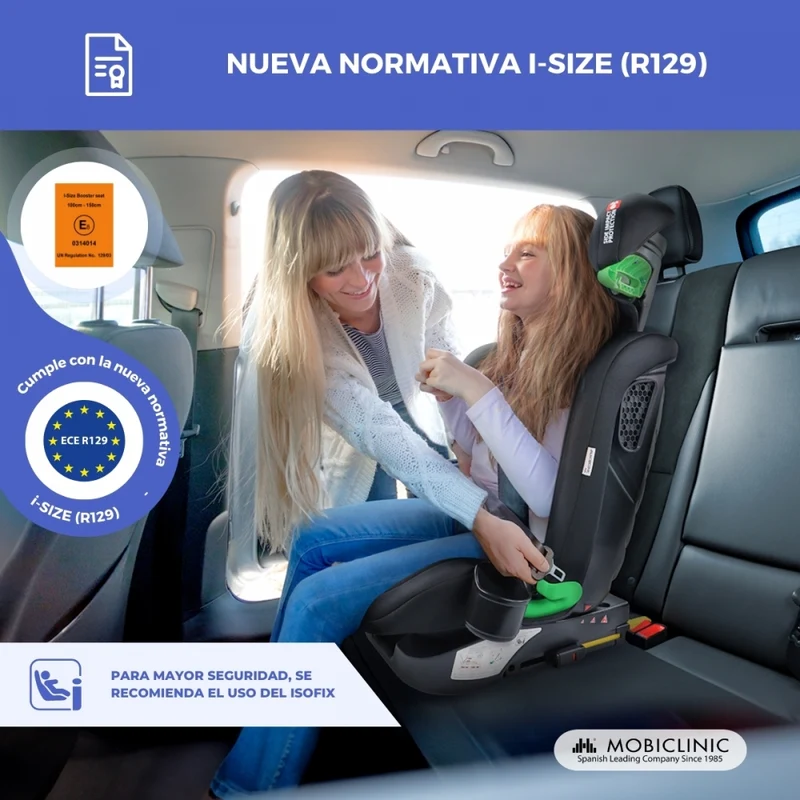 Kinderautositz | IsoFix |I-Size|100–150 cm| 3-fach neigbar |Gruppe 2/3|15–36 kg|3,5–12 Jahre|Lionfix Max|Mobiclinic