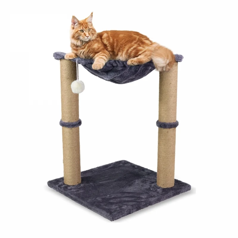 Kratzbaum für Katzen | Mit Hängematte | 40 x 40 x 50 cm | Leicht | Widerstandsfähig | Max. 10 kg | Milo | Mobiclinic