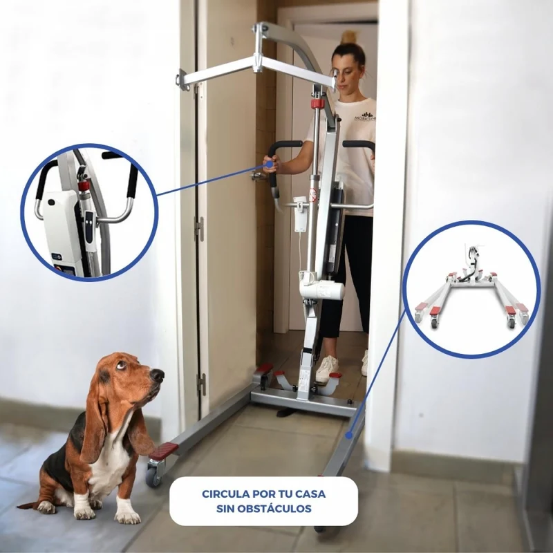 Elektrokran | Inklusive 4-Haken-Gurt | Struktur bereits montiert (KEINE Werkzeuge) | 180 kg | Fortuna | Mobiclinic